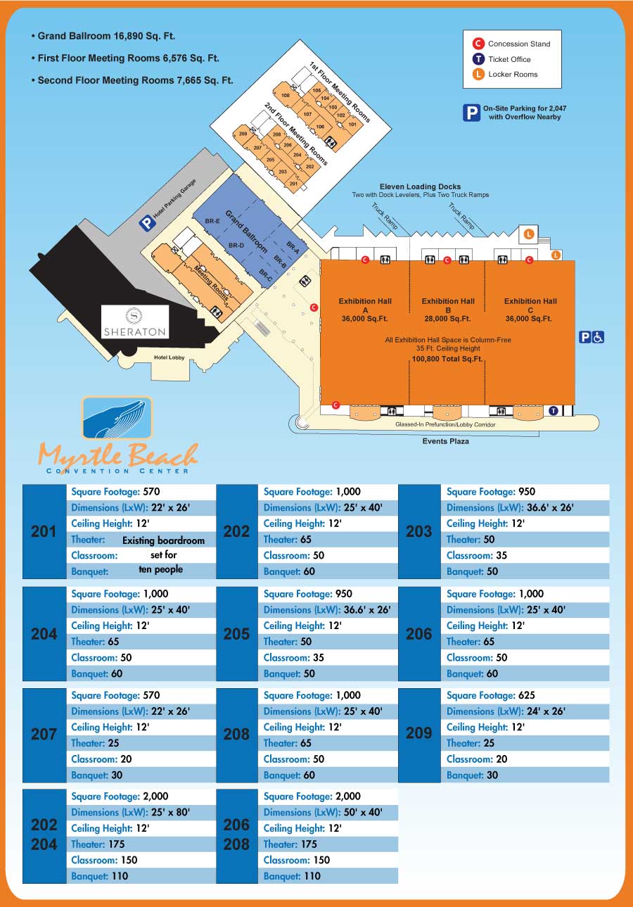 Myrtle Beach Convention Center floor plan