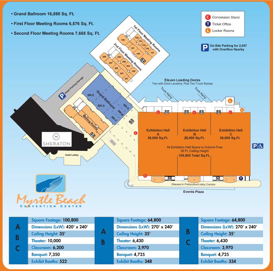 Myrtle Beach Convention Center (MBCC) floor plan