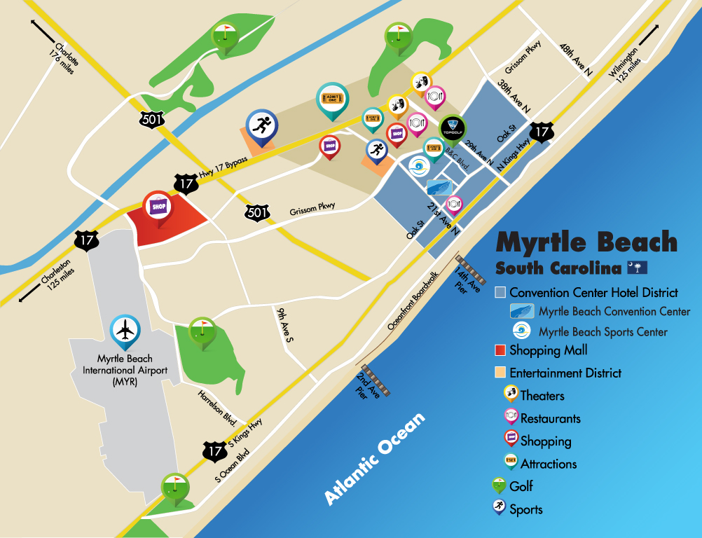 Myrtle Beach Convention Center (MBCC) Map